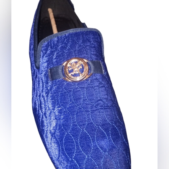 STACY ADAMS mens royal blue slip on loafers - Picture 8 of 10